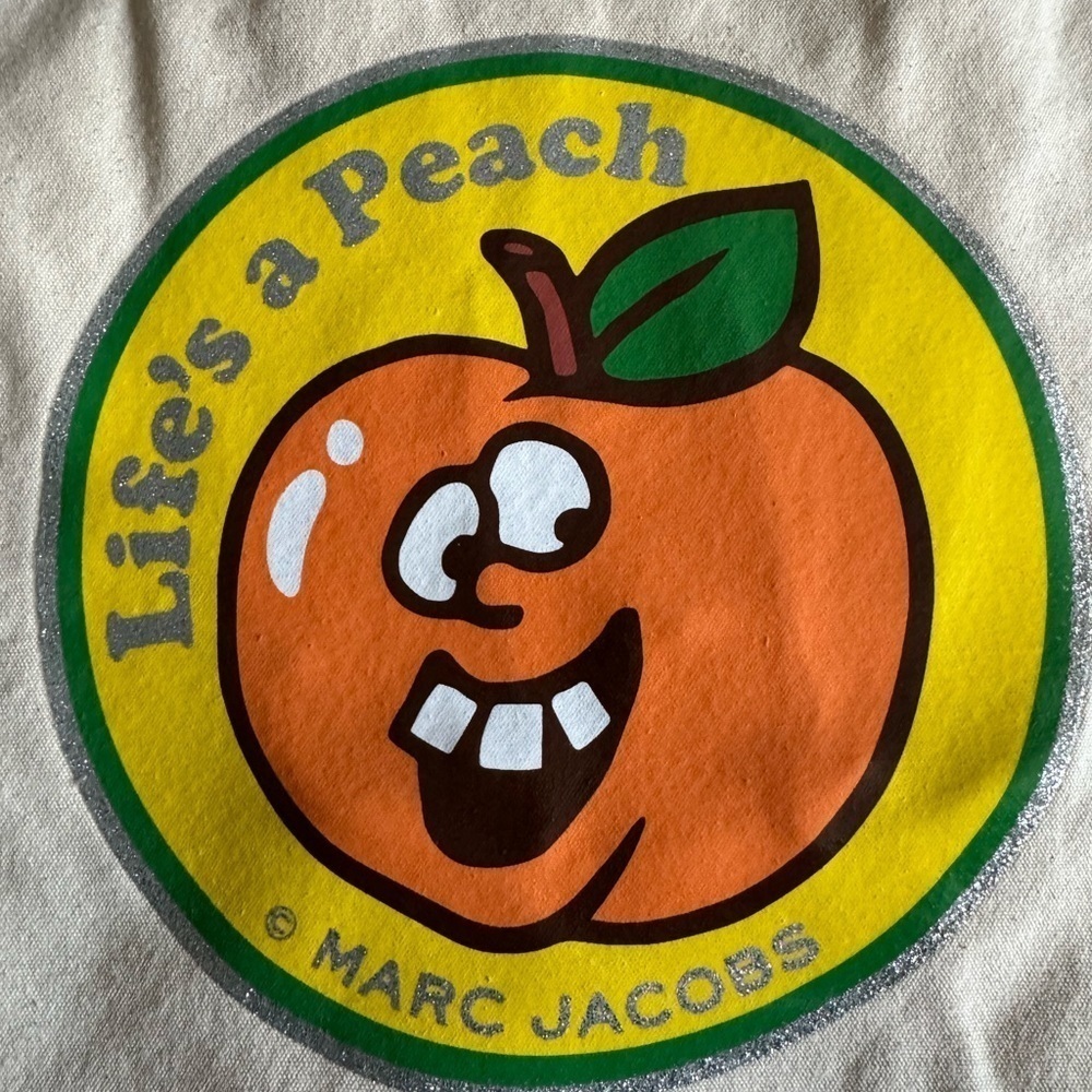 Marc Jacobs Peach Cream Canvas Tote Bag NWT - Picture 6 of 6